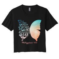 Can Do All Things Through Christ Who Strengthens Me Saying Crop Top