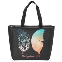 Can Do All Things Through Christ Who Strengthens Me Saying Zip Tote Bag