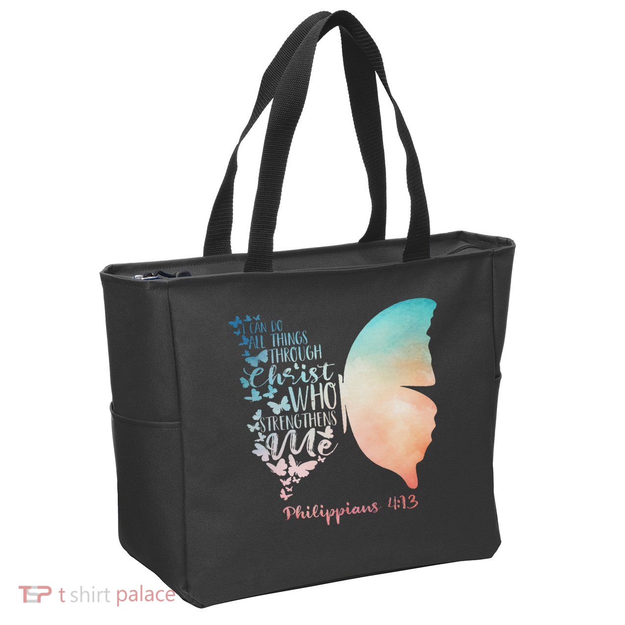 Can Do All Things Through Christ Who Strengthens Me Saying Zip Tote Bag