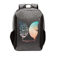 Can Do All Things Through Christ Who Strengthens Me Saying Vector Backpack