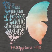 Can Do All Things Through Christ Who Strengthens Me Saying Vector Backpack