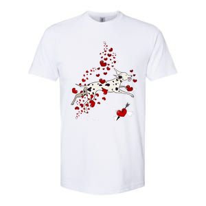 Cute Dalmatian And Red Hearts Funny Dog Mom Valentines Day Gift Softstyle CVC T-Shirt