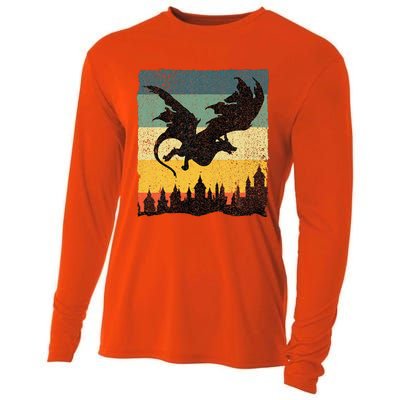 Cool Dragon Art For Women Mythical Cooling Performance Long Sleeve Crew