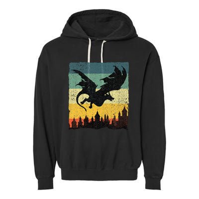 Cool Dragon Art For Women Mythical Garment-Dyed Fleece Hoodie