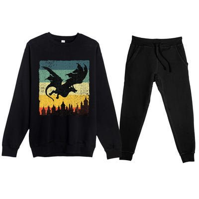 Cool Dragon Art For Women Mythical Premium Crewneck Sweatsuit Set