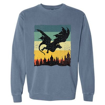 Cool Dragon Art For Women Mythical Garment-Dyed Sweatshirt