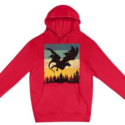 Cool Dragon Art For Women Mythical Premium Pullover Hoodie