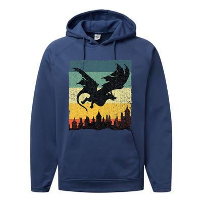 Cool Dragon Art For Women Mythical Performance Fleece Hoodie