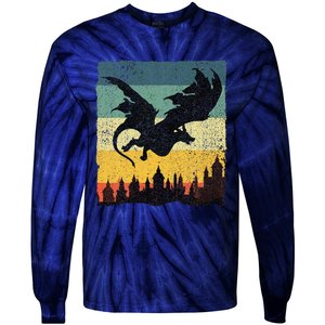 Cool Dragon Art For Women Mythical Tie-Dye Long Sleeve Shirt