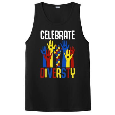 Celebrate Diversity Autism Awareness Month Gift PosiCharge Competitor Tank