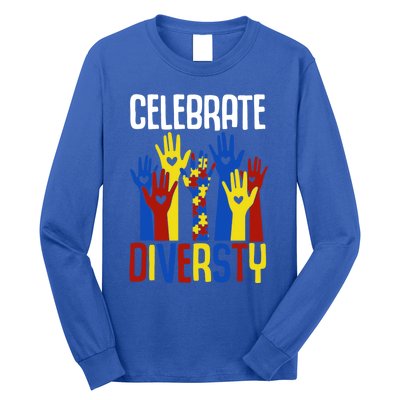 Celebrate Diversity Autism Awareness Month Gift Long Sleeve Shirt