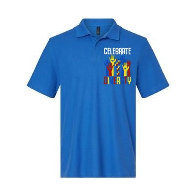 Celebrate Diversity Autism Awareness Month Gift Softstyle Adult Sport Polo