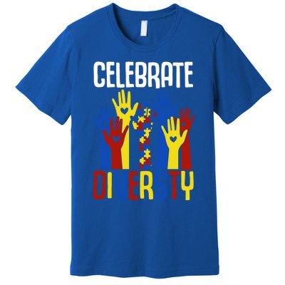 Celebrate Diversity Autism Awareness Month Gift Premium T-Shirt