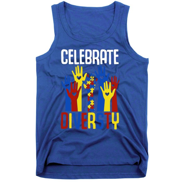 Celebrate Diversity Autism Awareness Month Gift Tank Top