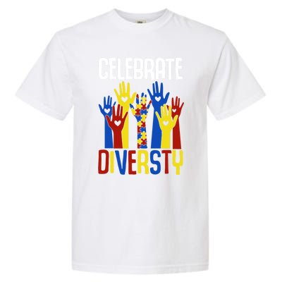 Celebrate Diversity Autism Awareness Month Gift Garment-Dyed Heavyweight T-Shirt