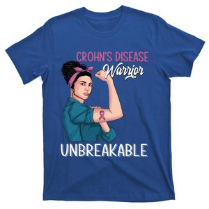 Crohn's Disease Awareness Warrior Unbreakable Support Gift T-Shirt