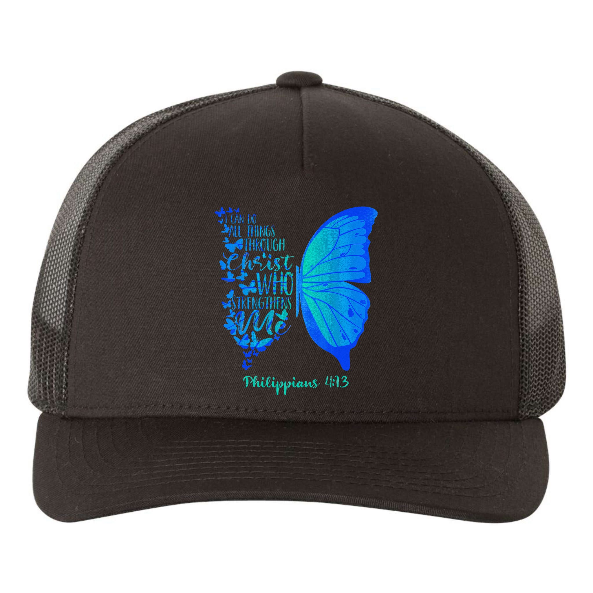 Can Do All Things Through Christ Who Strengthens Me I Gift Yupoong Adult 5-Panel Trucker Hat