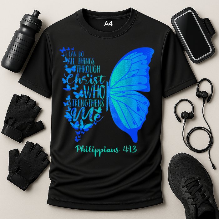 Can Do All Things Through Christ Who Strengthens Me I Gift Cooling Performance Crew T-Shirt