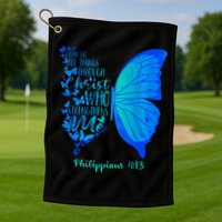 Can Do All Things Through Christ Who Strengthens Me I Gift Golf Towel