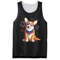 Corgi Dog American USA Flag 4th Of July Men Corgi Lover Mesh Reversible Basketball Jersey Tank