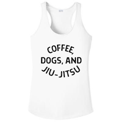 Coffee Dogs and Jiu Jitsu - BJJ Ladies PosiCharge Competitor Racerback Tank