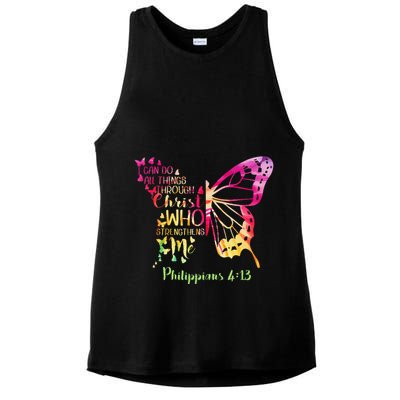 Can Do All Things Through Christ Who Strengthens Me I Ladies PosiCharge Tri-Blend Wicking Tank