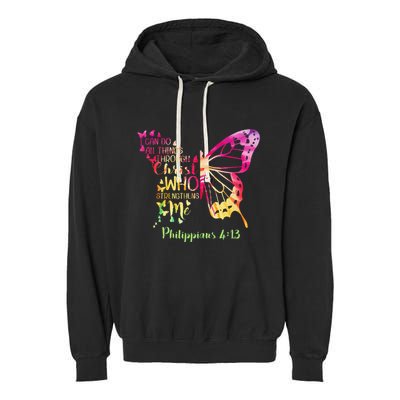 Can Do All Things Through Christ Who Strengthens Me I Garment-Dyed Fleece Hoodie