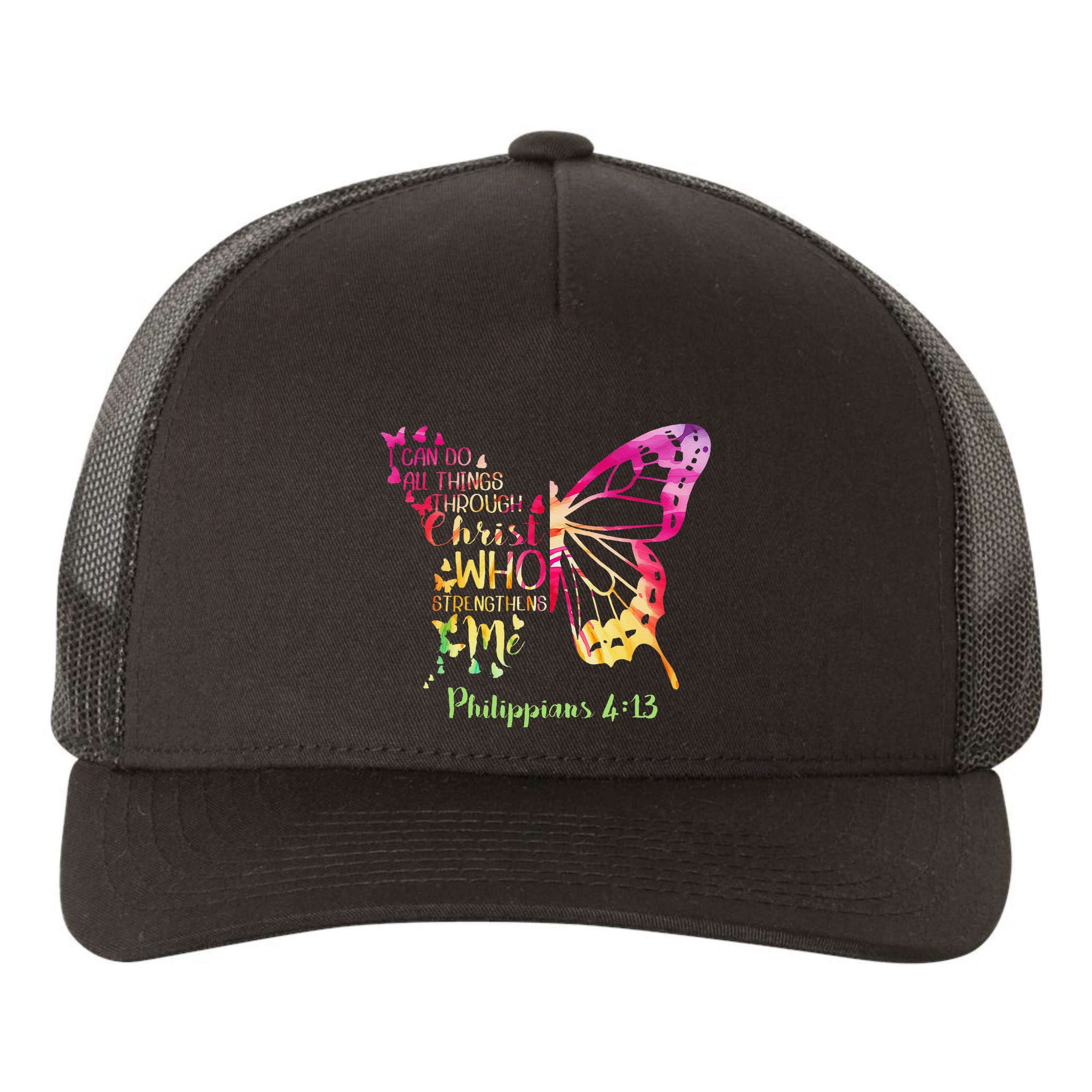 Can Do All Things Through Christ Who Strengthens Me I Yupoong Adult 5-Panel Trucker Hat