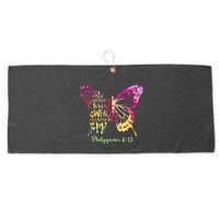 Can Do All Things Through Christ Who Strengthens Me I Large Microfiber Waffle Golf Towel