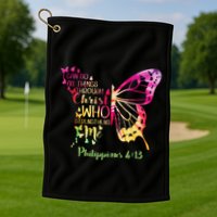 Can Do All Things Through Christ Who Strengthens Me I Golf Towel