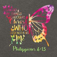 Can Do All Things Through Christ Who Strengthens Me I Cotton Canvas Backpack