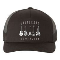 Celebrate Diversity Acoustic Guitar Musician Yupoong Adult 5-Panel Trucker Hat