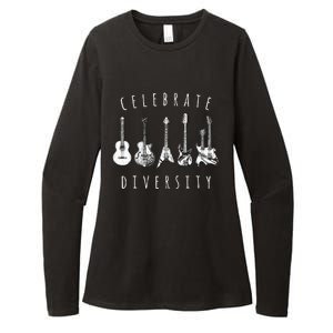 Celebrate Diversity Acoustic Guitar Musician Womens CVC Long Sleeve Shirt