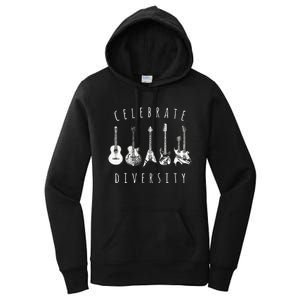 Celebrate Diversity Acoustic Guitar Musician Women's Pullover Hoodie