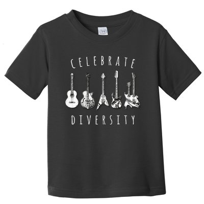 Celebrate Diversity Acoustic Guitar Musician Toddler T-Shirt