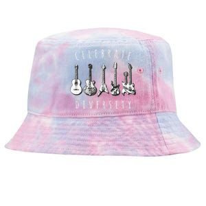 Celebrate Diversity Acoustic Guitar Musician Tie-Dyed Bucket Hat