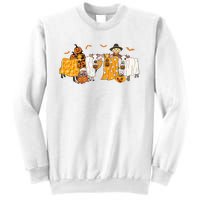 Cow Dressed As Ghost Farm Animal Spooky Season Halloween Sweatshirt