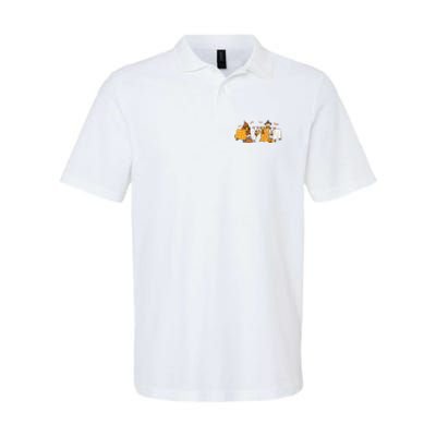 Cow Dressed As Ghost Farm Animal Spooky Season Halloween Softstyle Adult Sport Polo