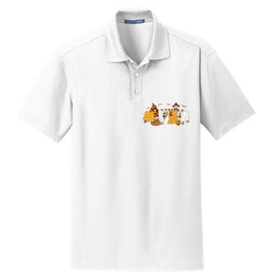 Cow Dressed As Ghost Farm Animal Spooky Season Halloween Dry Zone Grid Polo