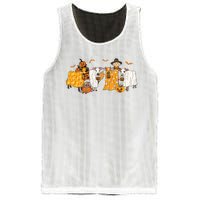 Cow Dressed As Ghost Farm Animal Spooky Season Halloween Mesh Reversible Basketball Jersey Tank