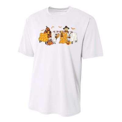 Cow Dressed As Ghost Farm Animal Spooky Season Halloween Performance Sprint T-Shirt