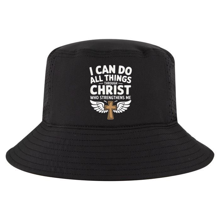 Can Do All Things Through Christ Who Strengthens Me Cool Comfort Performance Bucket Hat
