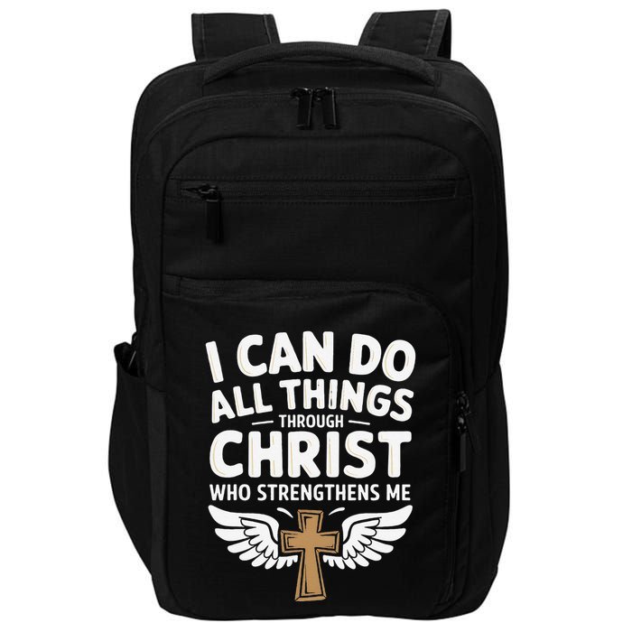 Can Do All Things Through Christ Who Strengthens Me Impact Tech Backpack