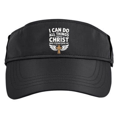 Can Do All Things Through Christ Who Strengthens Me Adult Drive Performance Visor