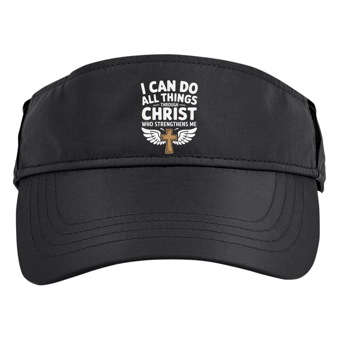 Can Do All Things Through Christ Who Strengthens Me Adult Drive Performance Visor