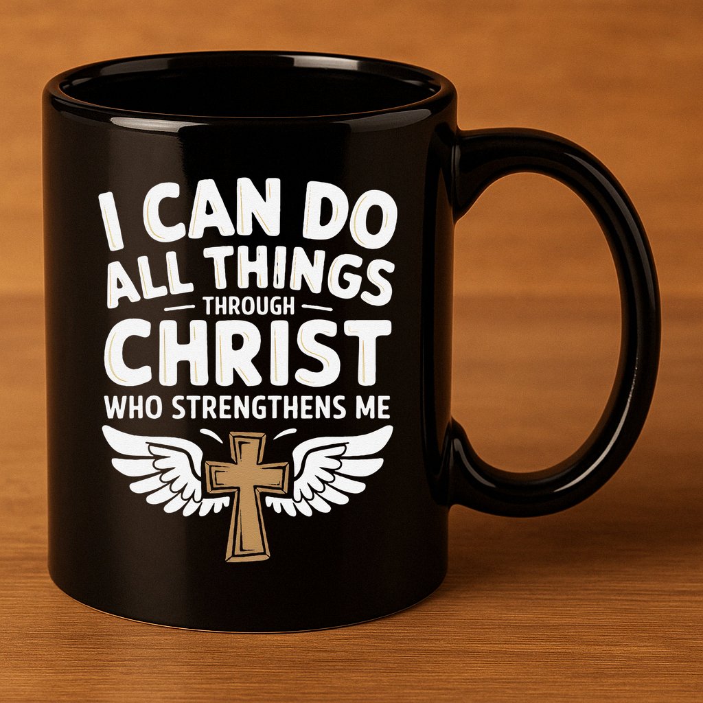 Can Do All Things Through Christ Who Strengthens Me 11oz C Handle Ceramic Mug