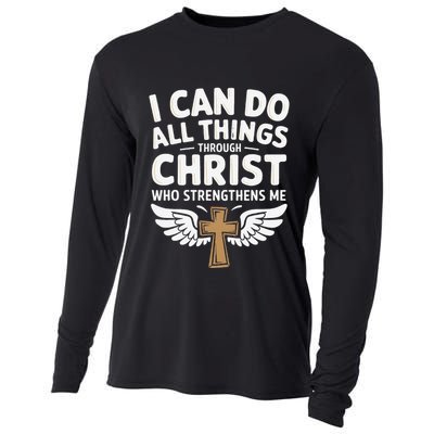 Can Do All Things Through Christ Who Strengthens Me Cooling Performance Long Sleeve Crew