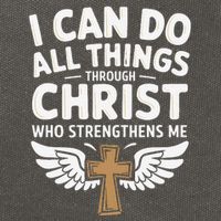 Can Do All Things Through Christ Who Strengthens Me Cotton Canvas Backpack