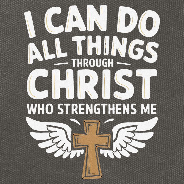 Can Do All Things Through Christ Who Strengthens Me Cotton Canvas Backpack