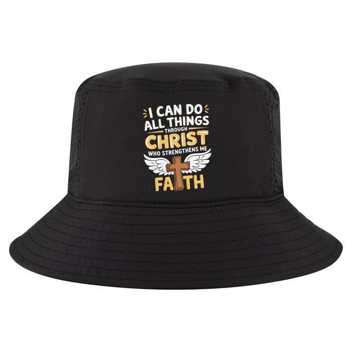 Can Do All Things Through Christ Who Strengthens Me Cool Comfort Performance Bucket Hat